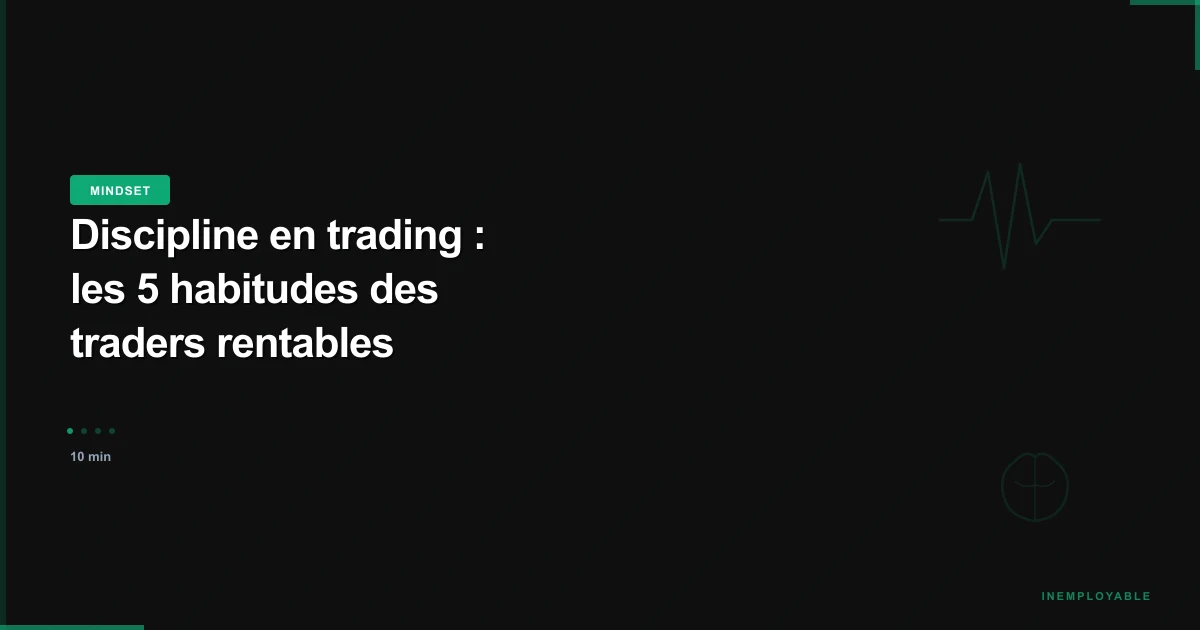 Trader discipliné avec checklist et planning