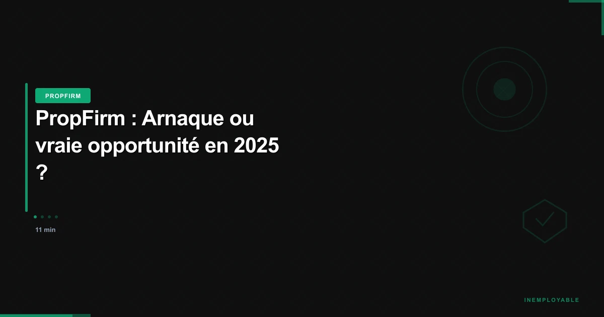 PropFirm arnaque ou opportunité - Analyse complète 2025