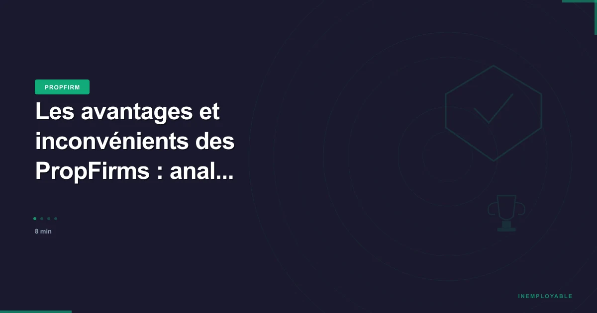 Balance avantages inconvénients PropFirm