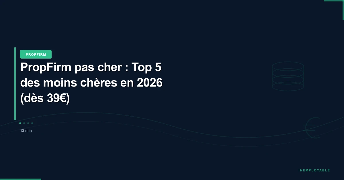 Comparatif des PropFirms pas chères avec prix et capital