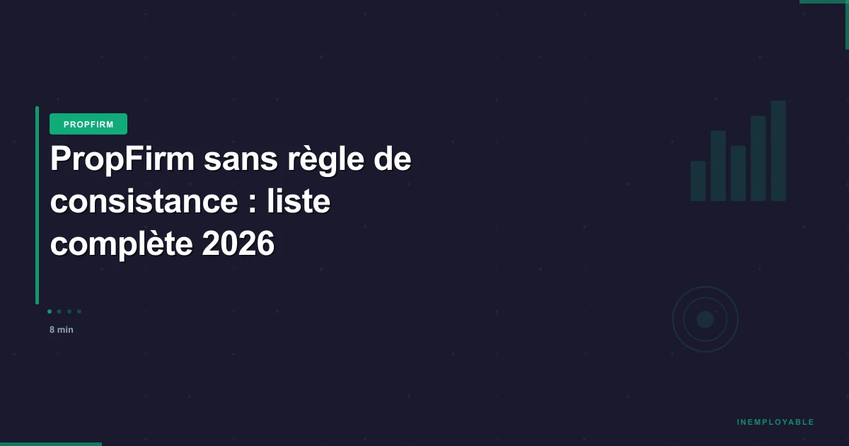 PropFirm sans consistency rule liberté trading