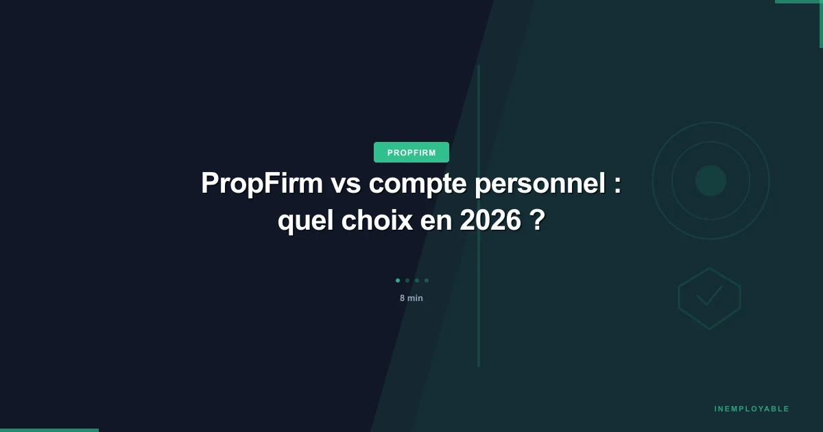 Comparaison PropFirm versus compte personnel trading