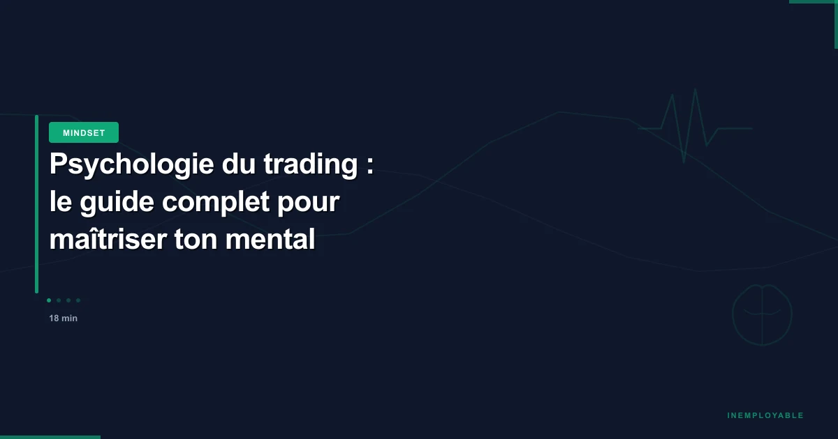 Cerveau avec graphiques de trading représentant la psychologie