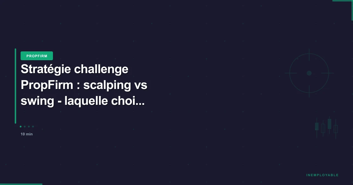 Stratégie scalping vs swing pour challenge PropFirm