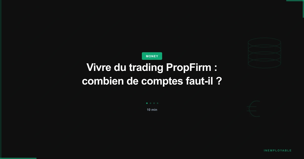 Multiple comptes PropFirm pour vivre du trading